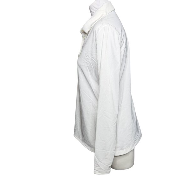 Womens Nike dri-fit golf long sleeve  Stretch Tech polo white Large NWT - Picture 4 of 7